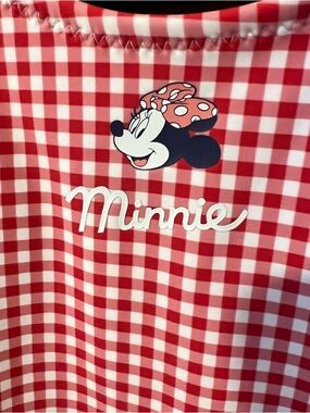 NWT Red Gingham One-Piece Swimsuit with Minnie Mouse logo